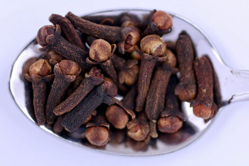 Natural whole cloves used for cooking and adding warm aroma and flavour